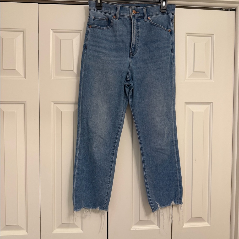 Express Light Blue Ankle Jeans